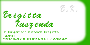 brigitta kuszenda business card
